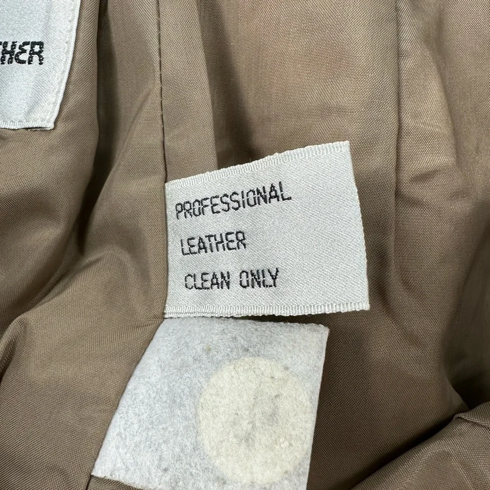 Vintage Wilsons Leather Women's A Line Genuine Leather Skirt Tan Size 10/Medium - Picture 9 of 9